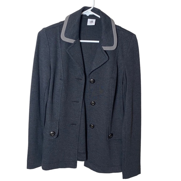 CAbi Crew Ponte Knit Blazer in Charcoal Gray - Picture 3 of 8